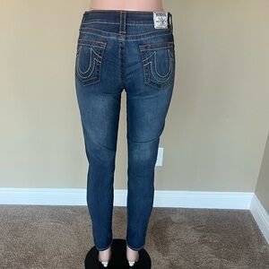 Authentic True Religion Dark Blue Ankle Jeans. Size 29. Great Fit. Like New!